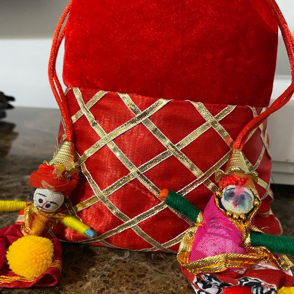 New velvet purse POTALI from INDIA